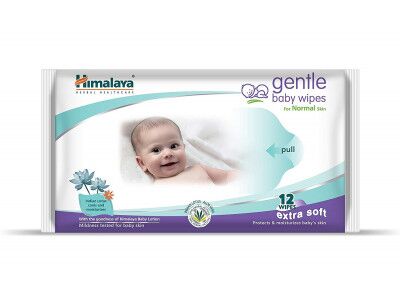 Himalaya Gentle Baby Wipes Extra Soft (Pack of 12)