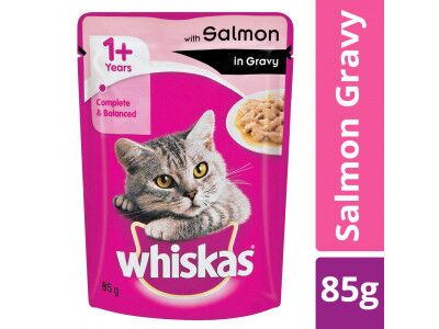Whiskas Adult Jelly Salmon 85 gms  